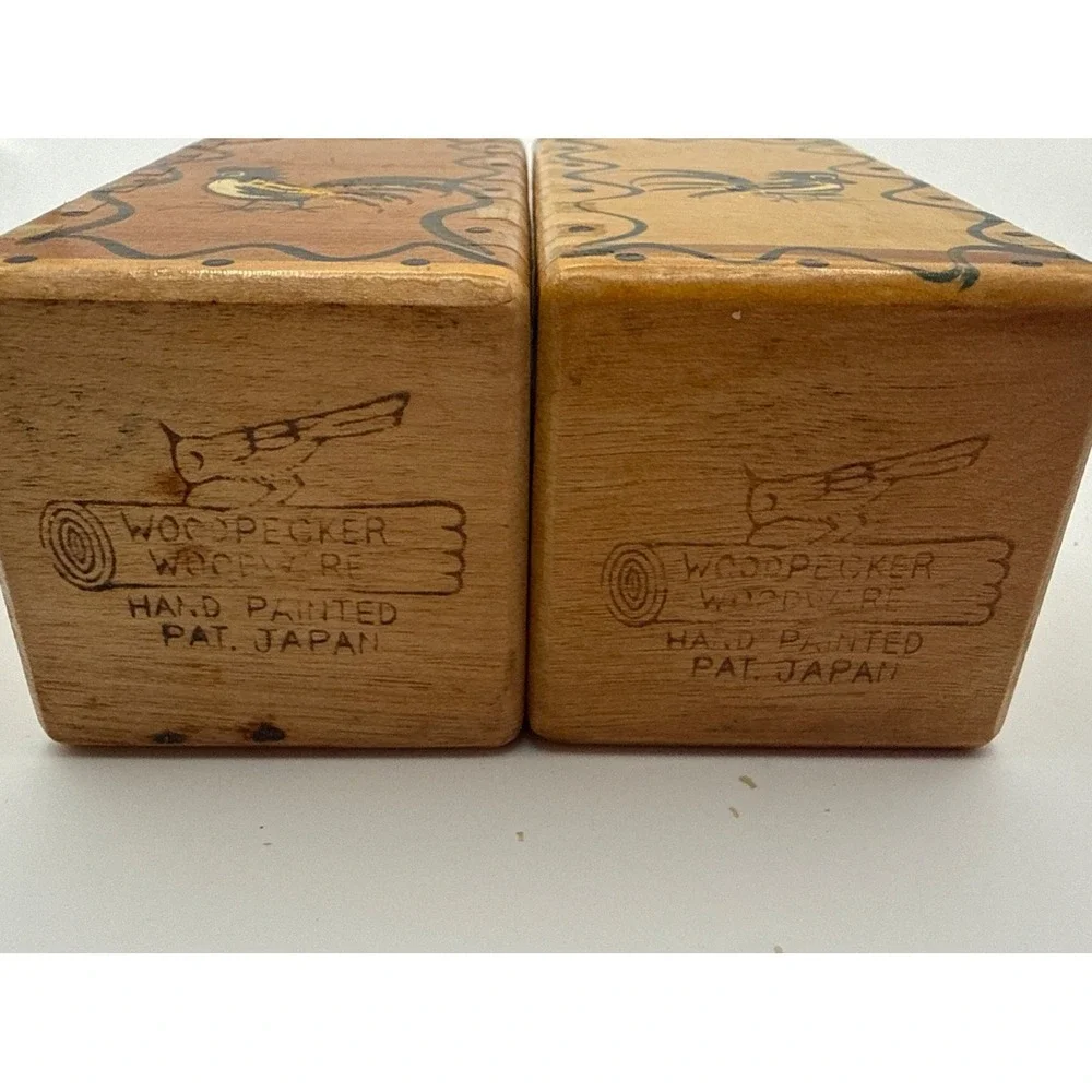 Woodpecker Woodware Rooster Japan 1950's Wooden 4
